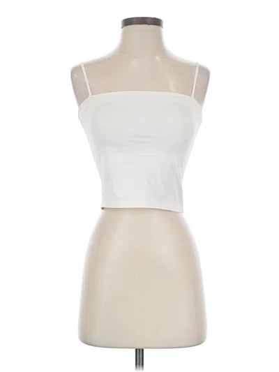 Pre-owned Uniqlo Tank Top Ivory Strapless Neckline Tops