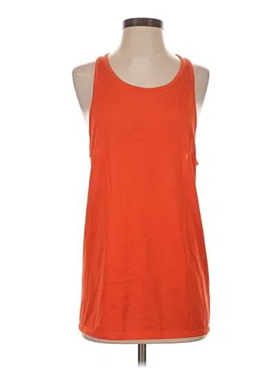 Pre-owned Uniqlo Tank Top Orange Halter Neckline Tops