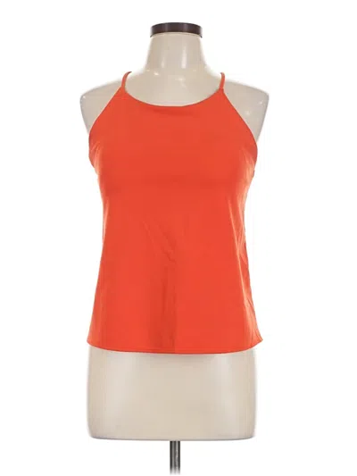 Pre-owned Uniqlo Tank Top Orange Halter Neckline Tops