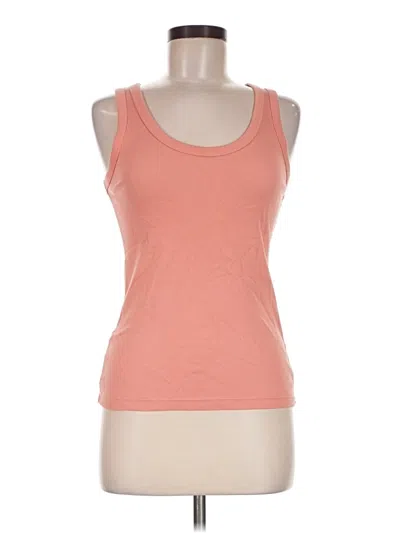 Pre-owned Uniqlo Tank Top Orange Strapless Neckline Tops