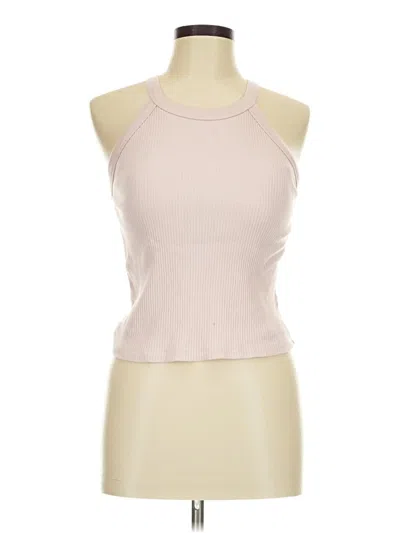 Pre-owned Uniqlo Tank Top Pink Halter Neckline Tops