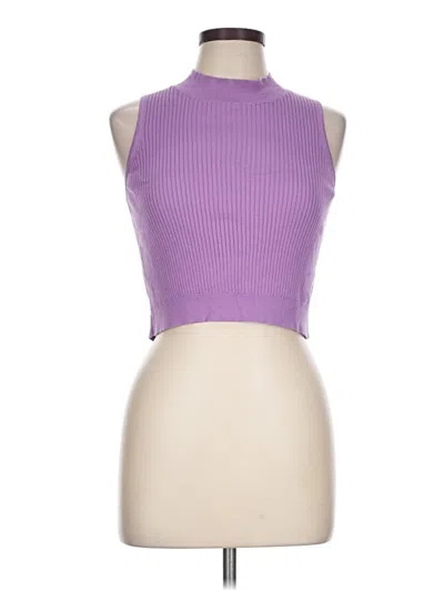 Pre-owned Uniqlo Tank Top Purple Halter Neckline Tops