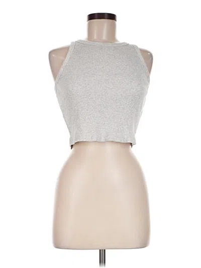 Pre-owned Uniqlo Tank Top Silver Halter Neckline Tops