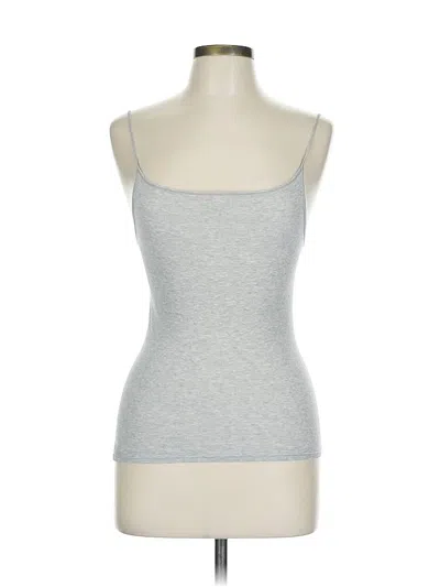 Pre-owned Uniqlo Tank Top Silver Strapless Neckline Tops