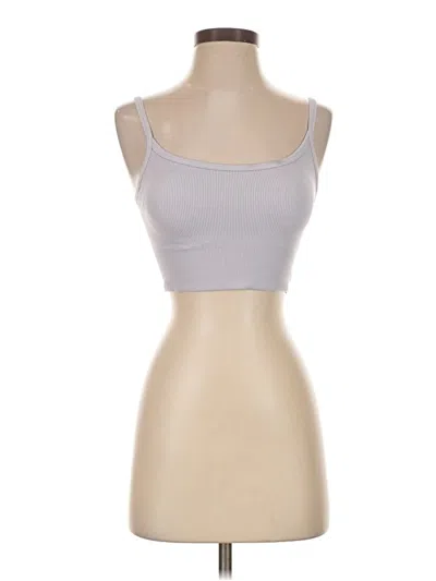 Pre-owned Uniqlo Tank Top Silver Strapless Neckline Tops