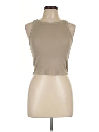 Pre-owned Uniqlo Tank Top Tan Halter Neckline Tops