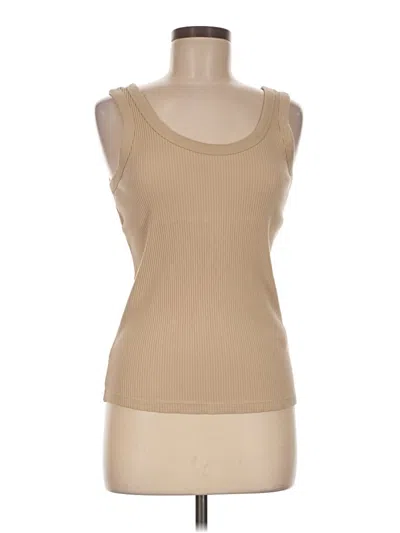Pre-owned Uniqlo Tank Top Tan Strapless Neckline Tops