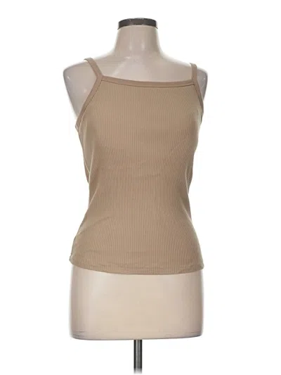 Pre-owned Uniqlo Tank Top Tan Strapless Neckline Tops