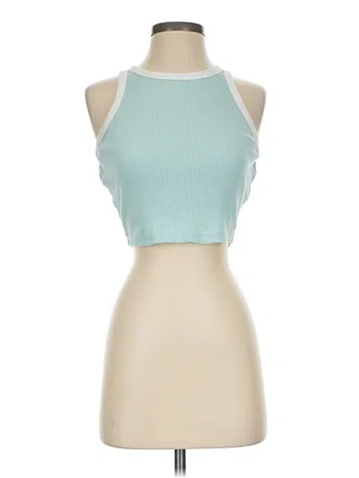 Pre-owned Uniqlo Tank Top Teal Halter Neckline Tops
