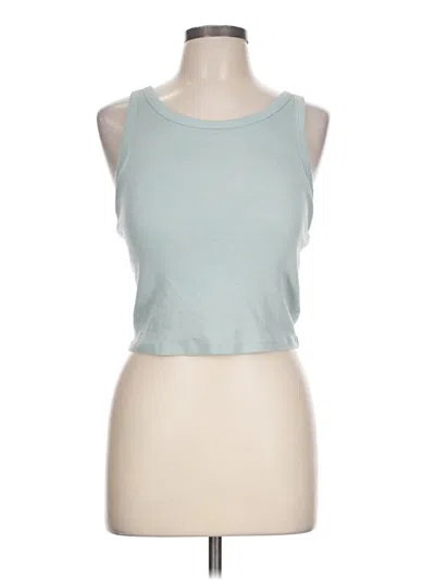 Pre-owned Uniqlo Tank Top Teal Strapless Neckline Tops