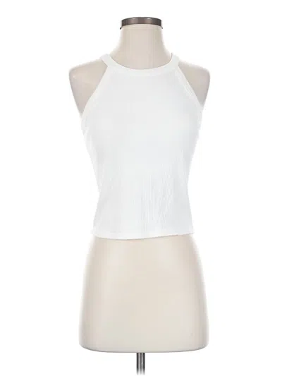 Pre-owned Uniqlo Tank Top White Halter Neckline Tops