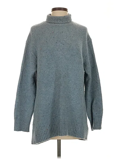 Pre-owned Uniqlo Turtleneck Sweater In Blue