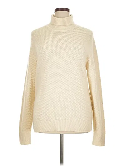 Pre-owned Uniqlo Turtleneck Sweater In Ivory