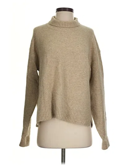 Pre-owned Uniqlo Turtleneck Sweater In Tan