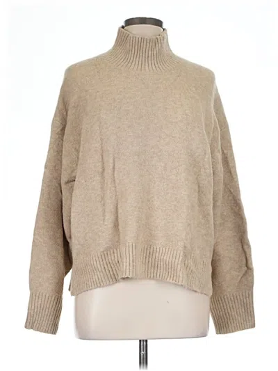 Pre-owned Uniqlo Turtleneck Sweater In Tan