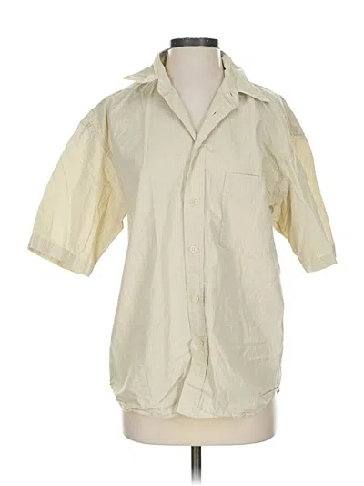 Pre-owned Uniqlo U 3/4 Sleeve Button Down Shirt In White