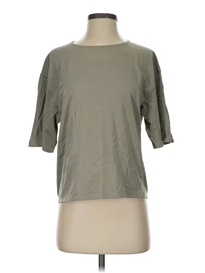 Pre-owned Uniqlo U 3/4 Sleeve Top Gray Boatneck Tops