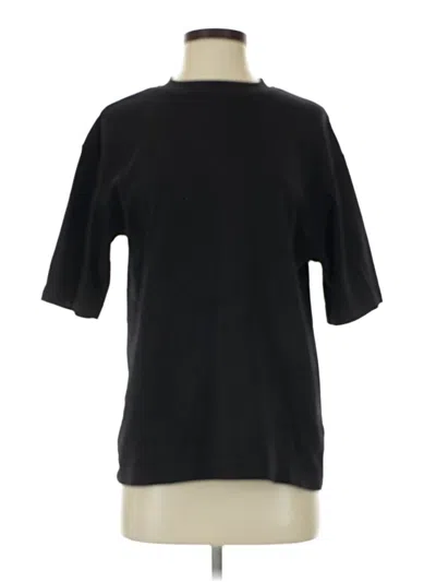 Pre-owned Uniqlo U 3/4 Sleeve T-shirt In Black