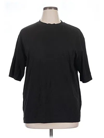Pre-owned Uniqlo U 3/4 Sleeve T-shirt In Black