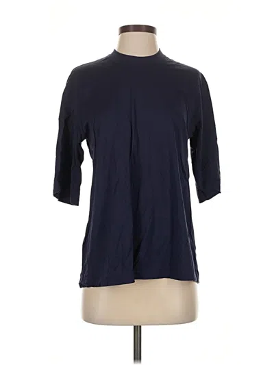 Pre-owned Uniqlo U 3/4 Sleeve T-shirt In Blue