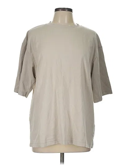 Pre-owned Uniqlo U 3/4 Sleeve T-shirt In Brown