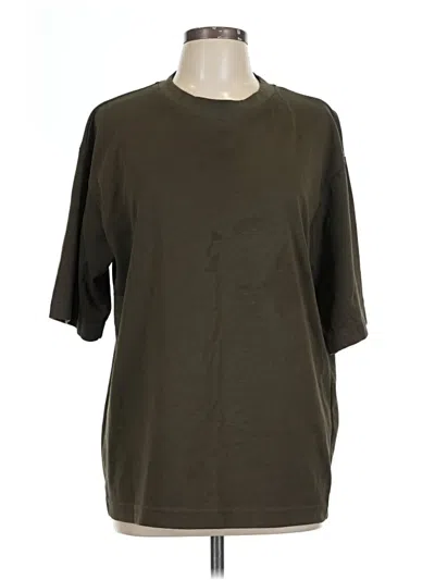 Pre-owned Uniqlo U 3/4 Sleeve T-shirt In Brown