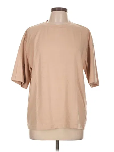 Pre-owned Uniqlo U 3/4 Sleeve T-shirt In Tan