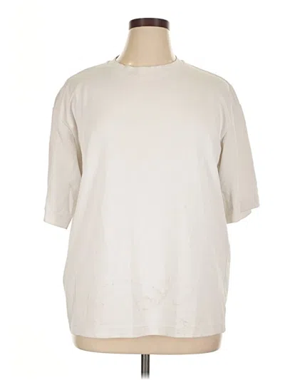 Pre-owned Uniqlo U 3/4 Sleeve T-shirt In White