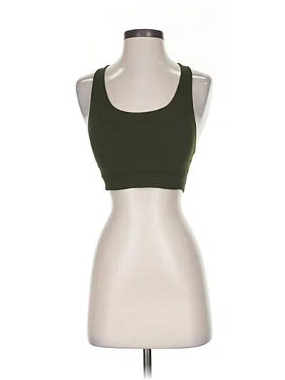 Pre-owned Uniqlo U Airism Tank Top Green Halter Neckline Tops