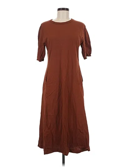 Pre-owned Uniqlo U Casual Dress In Brown