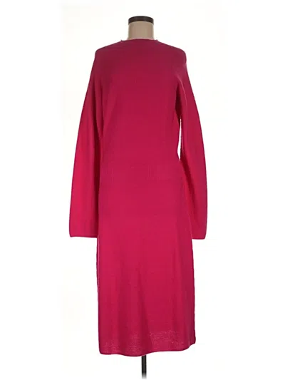 Pre-owned Uniqlo U Casual Dress In Burgundy