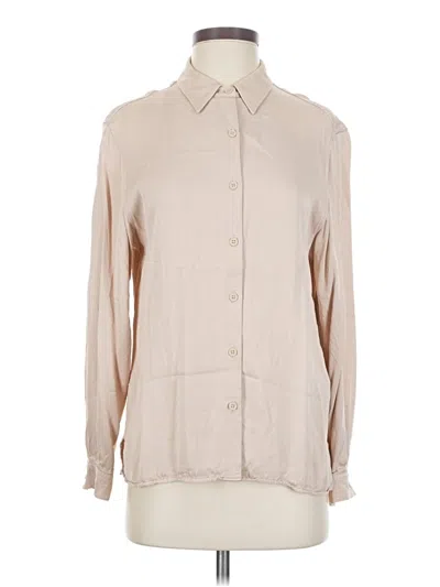 Pre-owned Uniqlo U Long Sleeve Blouse In Brown