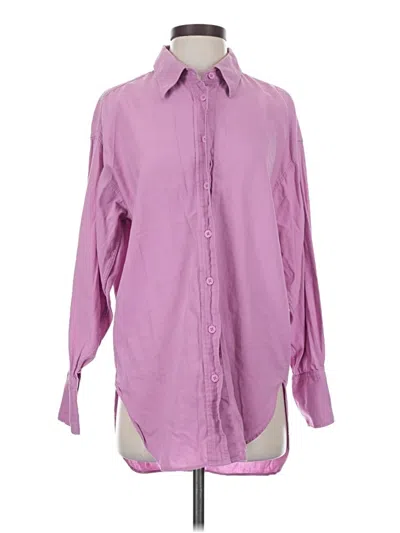Pre-owned Uniqlo U Long Sleeve Blouse In Purple