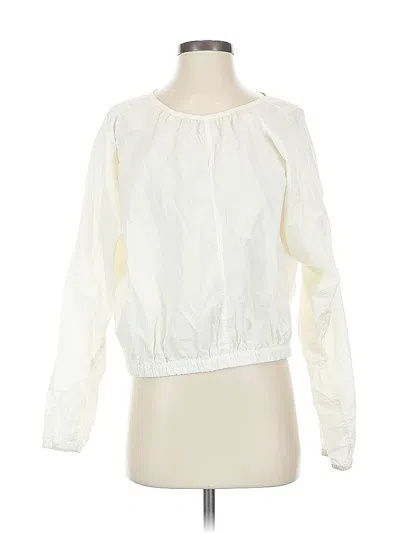 Pre-owned Uniqlo U Long Sleeve Blouse In White