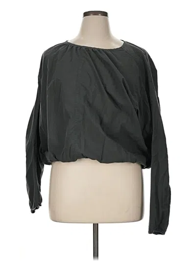 Pre-owned Uniqlo U Long Sleeve Top Gray Boatneck Tops