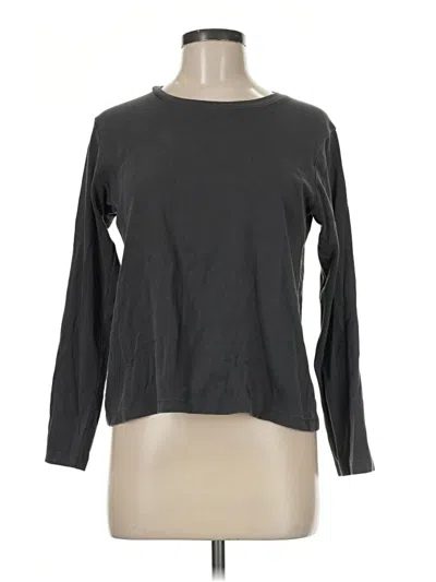 Pre-owned Uniqlo U Long Sleeve T-shirt In Gray