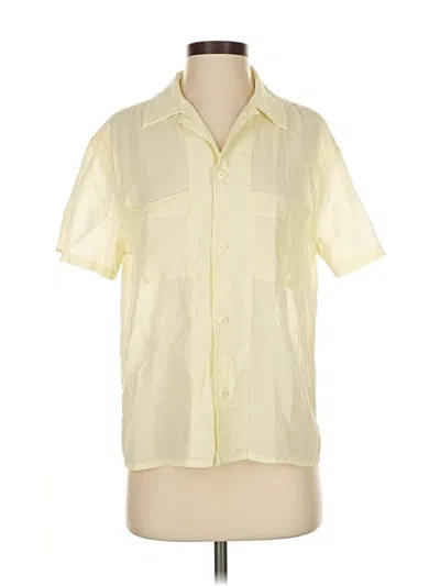 Pre-owned Uniqlo U Short Sleeve Button Down Shirt In Yellow
