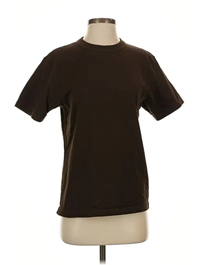 Pre-owned Uniqlo U Short Sleeve T-shirt In Brown