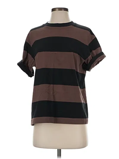 Pre-owned Uniqlo U Short Sleeve T-shirt In Brown