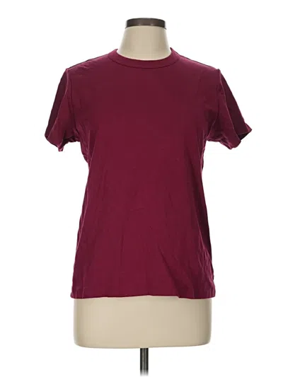 Pre-owned Uniqlo U Short Sleeve T-shirt In Burgundy