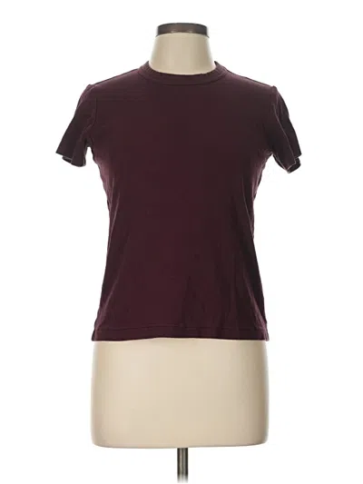 Pre-owned Uniqlo U Short Sleeve T-shirt In Burgundy