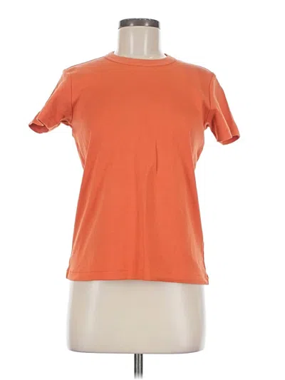 Pre-owned Uniqlo U Short Sleeve T-shirt In Orange