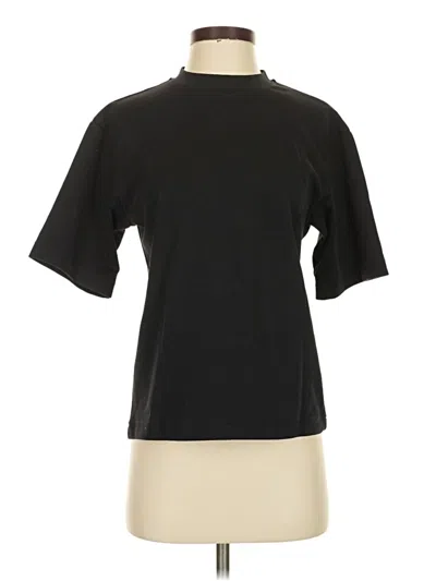 Pre-owned Uniqlo U Short Sleeve Turtleneck In Black