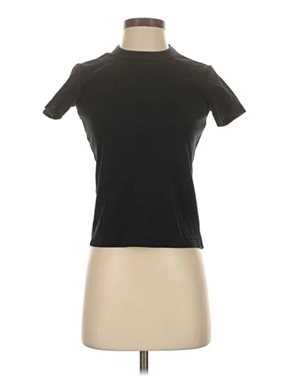 Pre-owned Uniqlo U Short Sleeve Turtleneck In Black