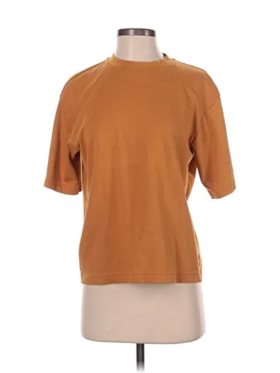 Pre-owned Uniqlo U Short Sleeve Turtleneck In Brown