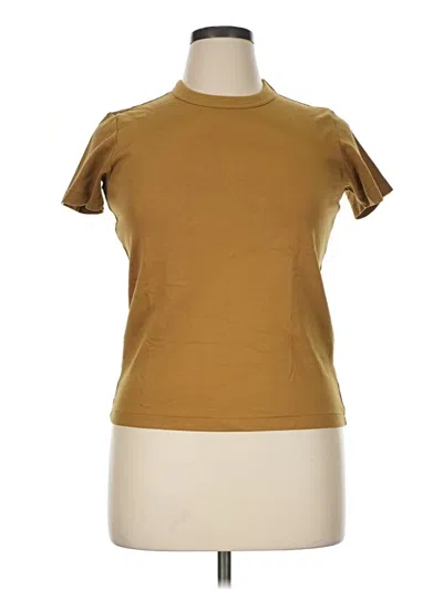 Pre-owned Uniqlo U Short Sleeve Turtleneck In Gold