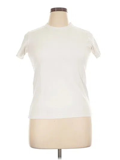 Pre-owned Uniqlo U Short Sleeve Turtleneck In Ivory