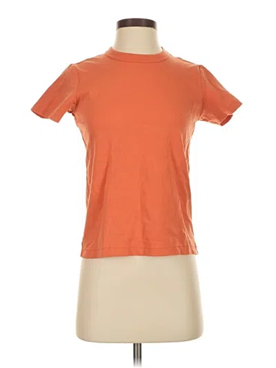 Pre-owned Uniqlo U Short Sleeve Turtleneck In Orange