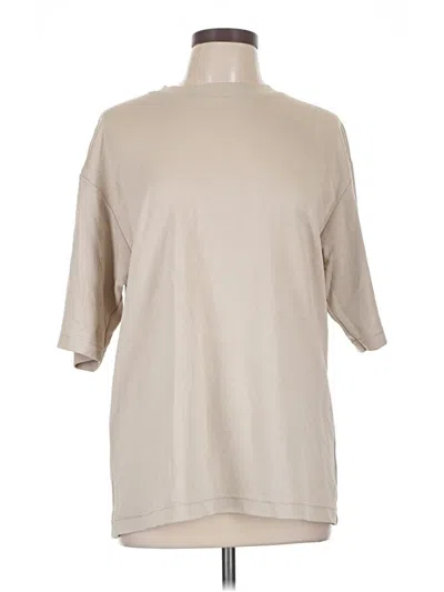 Pre-owned Uniqlo U Short Sleeve Turtleneck In Tan