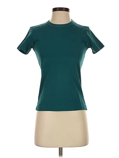 Pre-owned Uniqlo U Short Sleeve Turtleneck In Teal